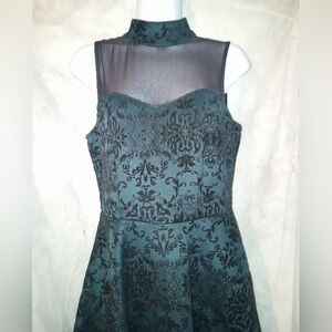 Trixxi Flare Mock Neck Dress